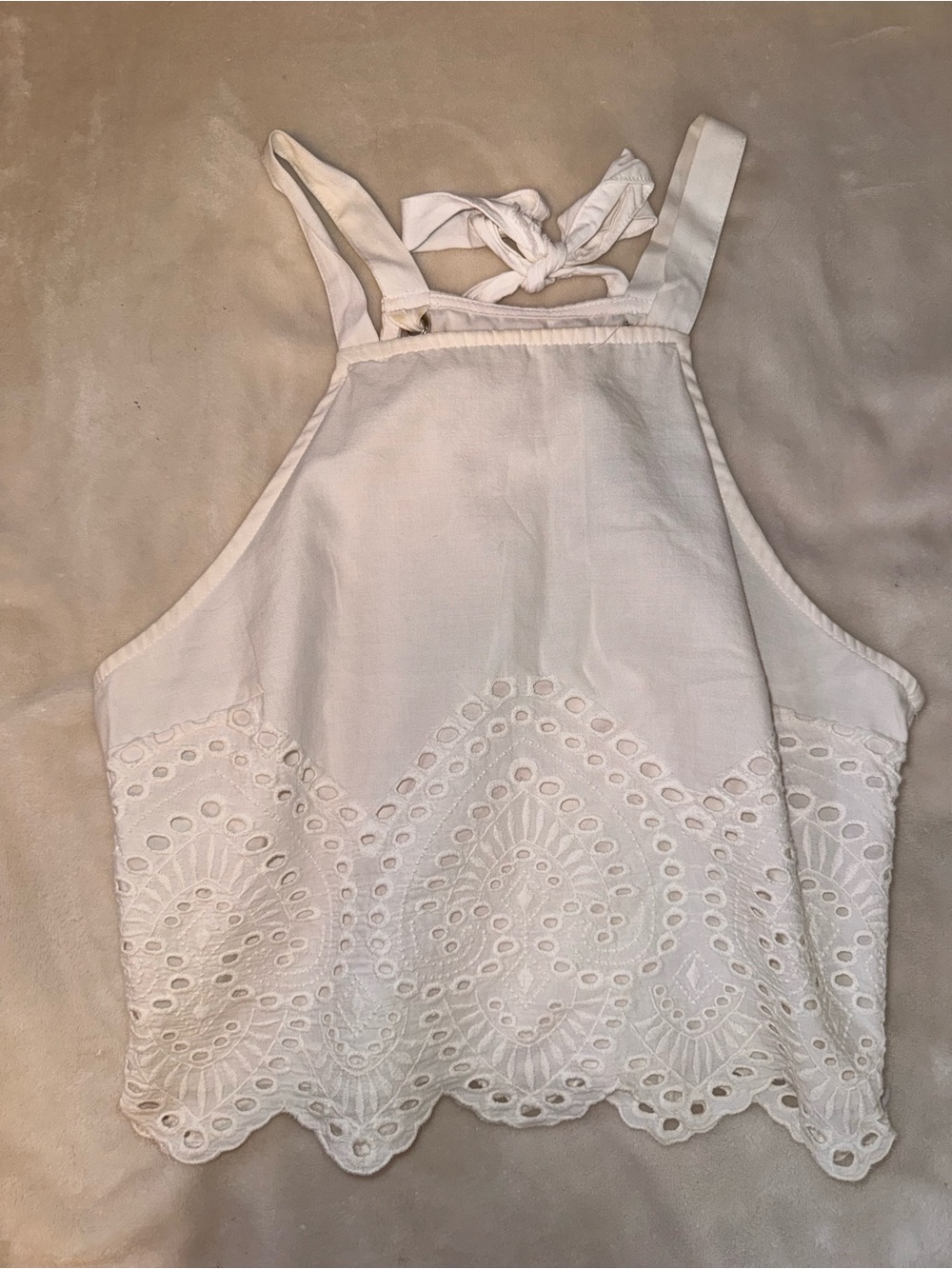 Abercrombie and Fitch White Cotton Top Size Small
